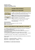 Compte-rendu de séance CM – aout 2025