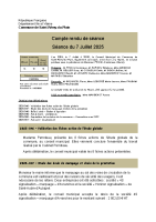 Compte-rendu de séance CM – juil 2025