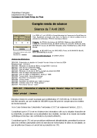 Séance du 7 avril 2025
